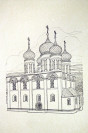 Эскиз Троицкого собора Макарьевского монастыря. РГИА
