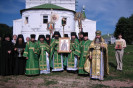 Братия Печерской обители в день память св. прп. Евфимия Суздальского чудотворца. Фото 2008 г.