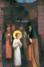 Св. Дионисий постригает Макария в монахи в Печерском монастыре