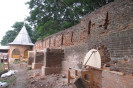 Реставрация южной монастырской стены. Фото 2010 г.