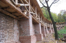 Восстановление прясла южной монастырской стены Печерского монастыря. Фото 2010 г.